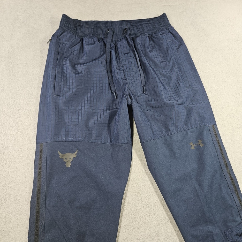 Under Armour Project Rock Joggers Mens Size Medium Track Pants Pockets Loose Gym - Picture 2 of 12